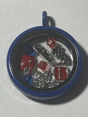 Ole Miss Rebels NCAA Memory Charm Locket w/ 22 IN chain NEW